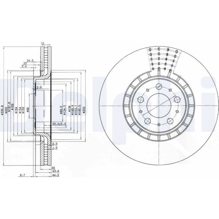 Delphi BG9783 Bremsscheibe Delphi BG9783 Bremsscheibe