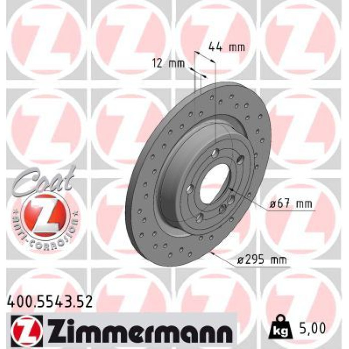 Zimmermann 400.5543.52 Bremsscheibe SPORT Z Zimmermann 400.5543.52 Bremsscheibe SPORT Z