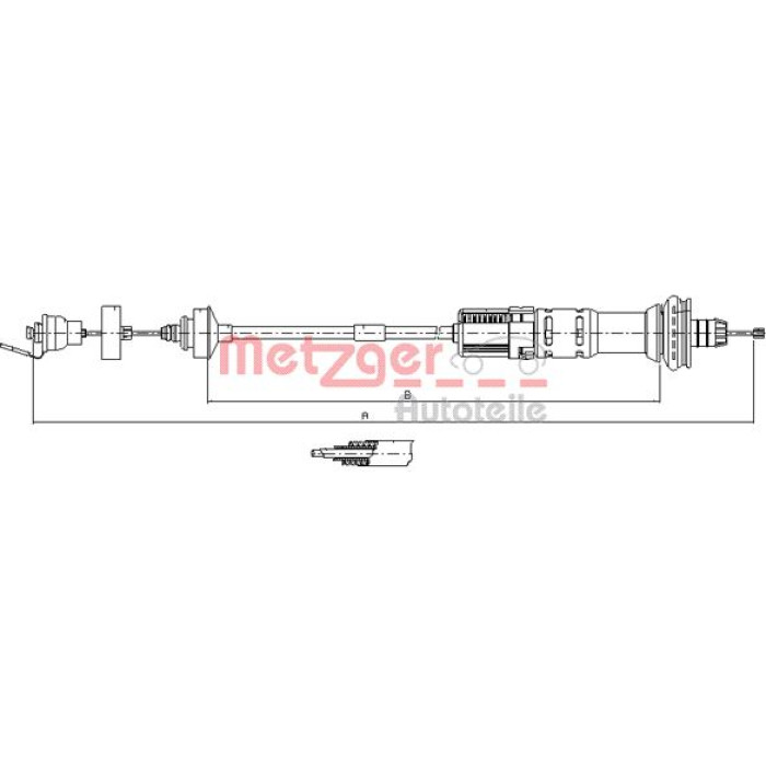 Metzger 11.3029 Seilzug, Kupplungsbetätigung Metzger 11.3029 Seilzug, Kupplungsbetätigung