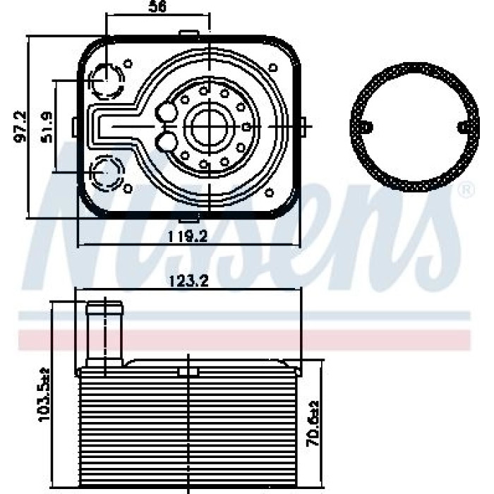 Nissens 90655 Ölkühler, Motoröl FIRST FIT Nissens 90655 Ölkühler, Motoröl FIRST FIT