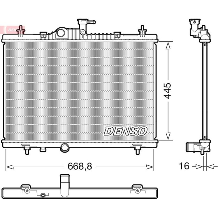 Denso DRM23118 Kühler, Motorkühlung Denso DRM23118 Kühler, Motorkühlung