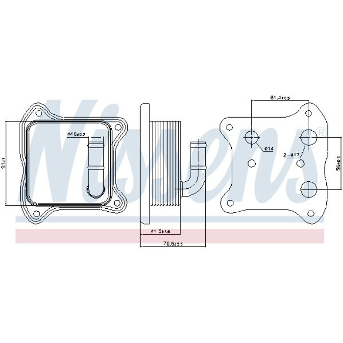 Nissens 90680 Ölkühler, Motoröl Nissens 90680 Ölkühler, Motoröl