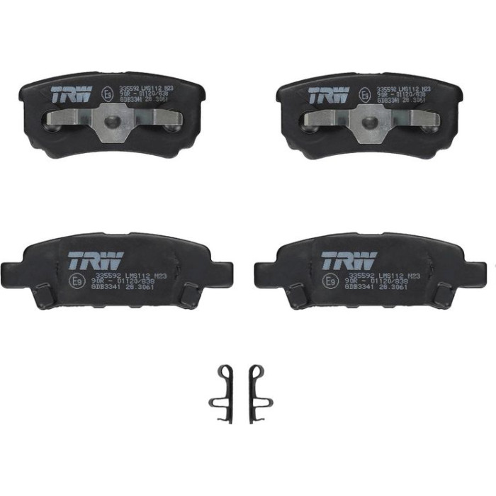 TRW GDB3341 Bremsbelagsatz, Scheibenbremse COTEC