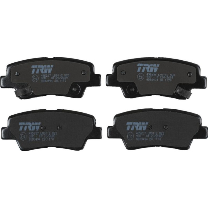 TRW GDB3494 Bremsbelagsatz, Scheibenbremse COTEC