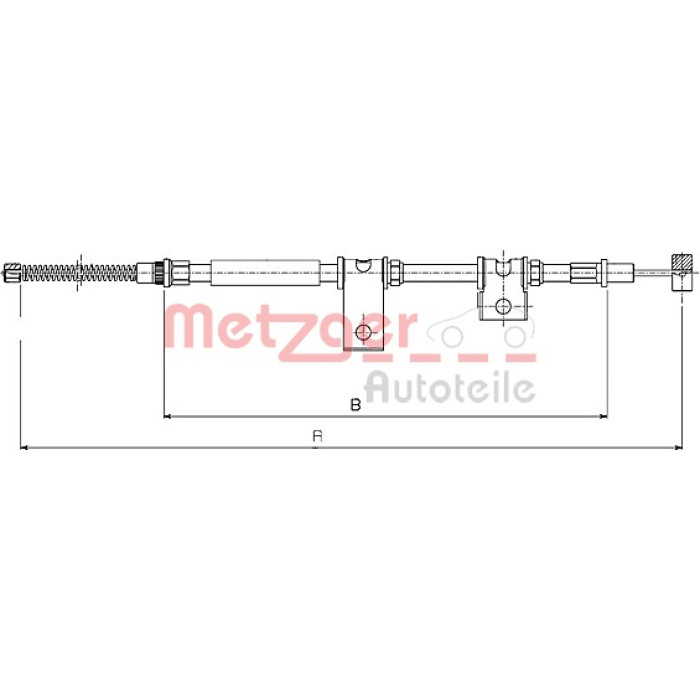 Metzger 17.5016 Seilzug, Feststellbremse