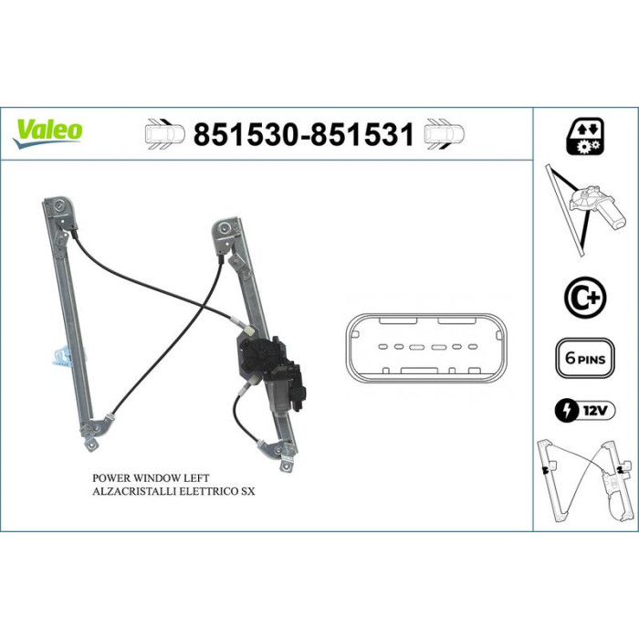 Valeo 851531 Fensterheber Valeo 851531 Fensterheber