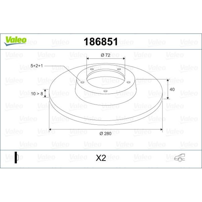 Valeo 186851 Bremsscheibe Valeo 186851 Bremsscheibe