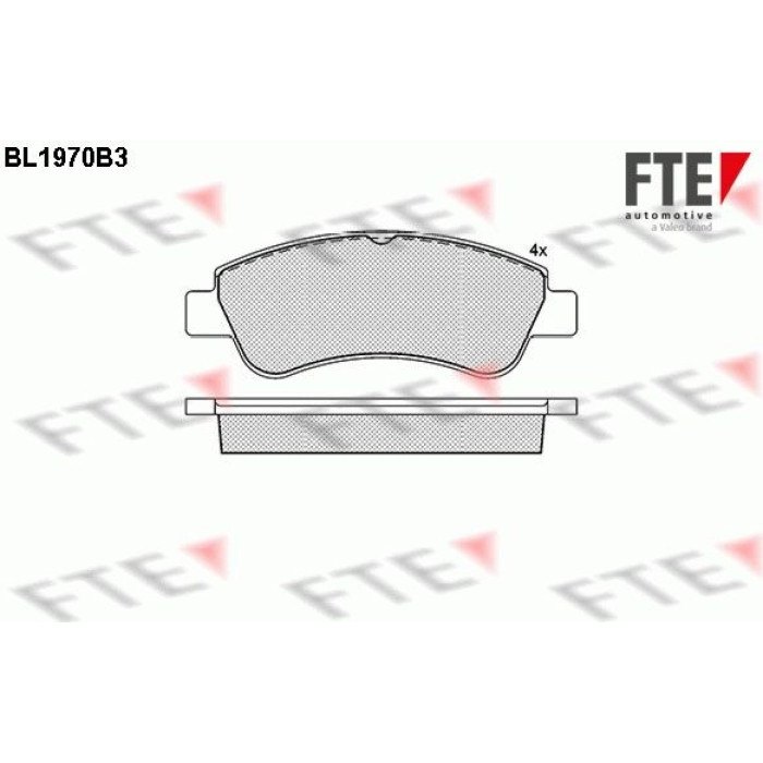 FTE 9010555 Bremsbelagsatz, Scheibenbremse