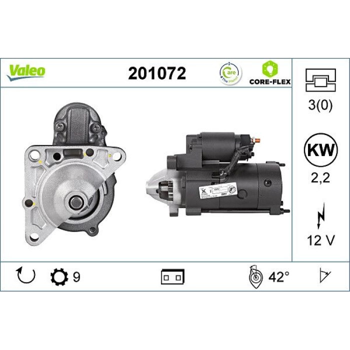 Valeo 201072 Starter CORE-FLEX Valeo 201072 Starter CORE-FLEX