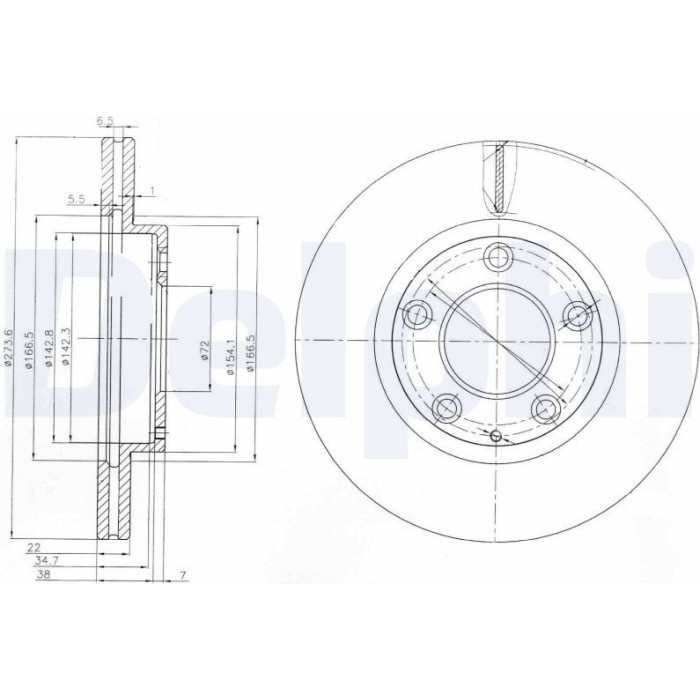 Delphi BG3085 Bremsscheibe Delphi BG3085 Bremsscheibe