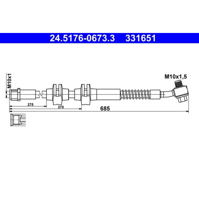 ATE 24.5176-0673.3 Bremsschlauch