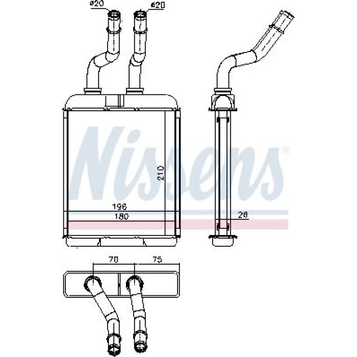 Nissens 70017 Wärmetauscher, Innenraumheizung Nissens 70017 Wärmetauscher, Innenraumheizung