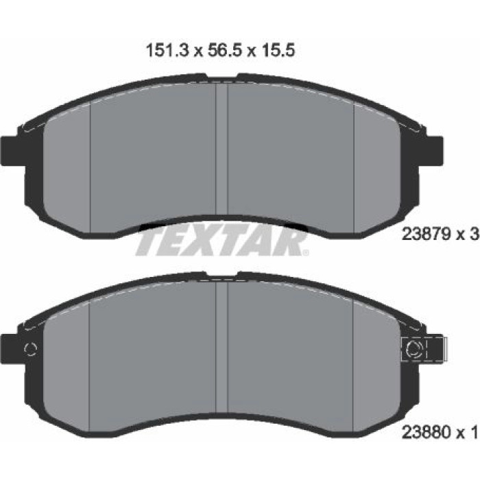Textar 2387902 Bremsbelagsatz, Scheibenbremse