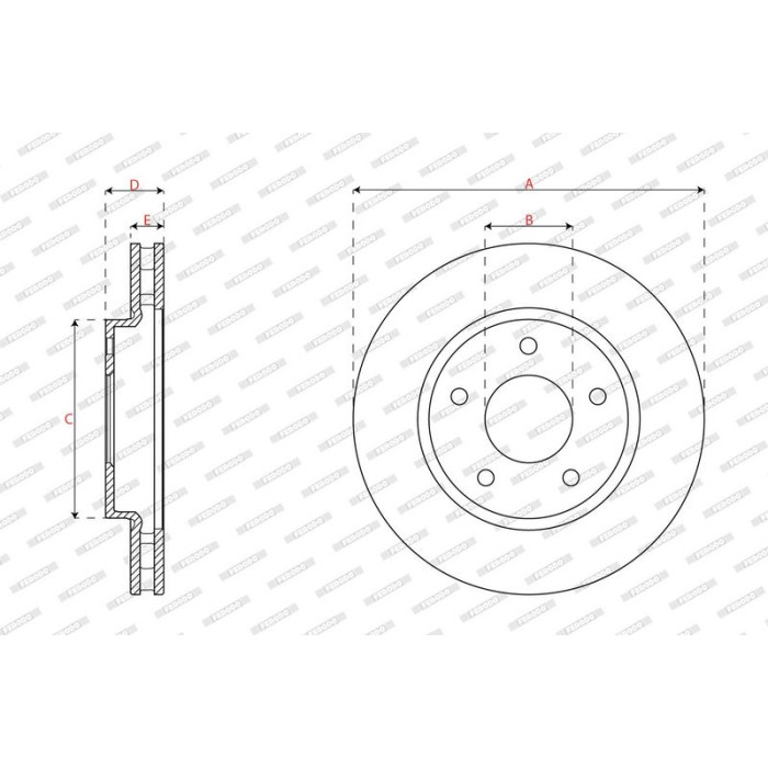 Ferodo DDF1803C Bremsscheibe PREMIER Ferodo DDF1803C Bremsscheibe PREMIER
