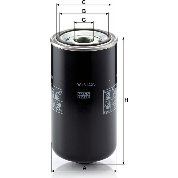 Mann-Filter W 13 120/3 Ölfilter Mann-Filter W 13 120/3 Ölfilter