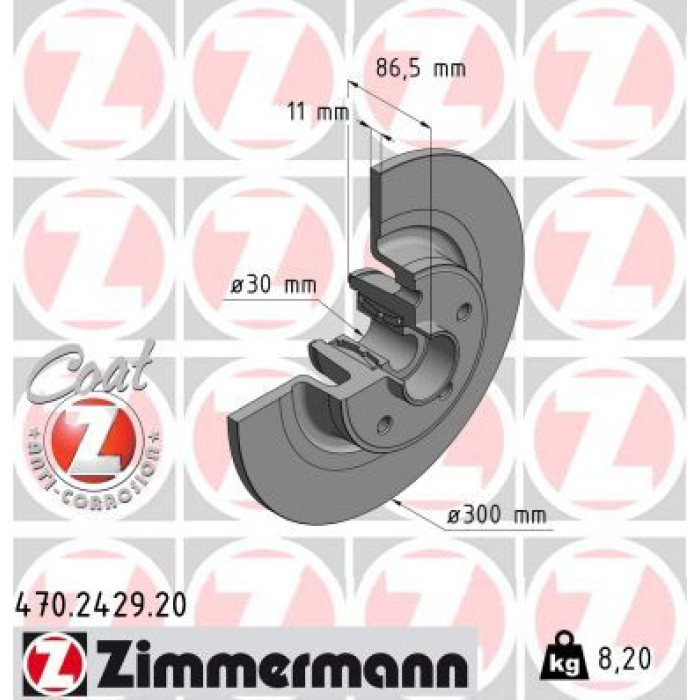 Zimmermann 470.2429.20 Bremsscheibe Coat Z Zimmermann 470.2429.20 Bremsscheibe Coat Z