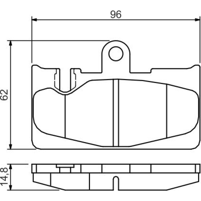 BOSCH 0 986 495 139 Bremsbelagsatz, Scheibenbremse
