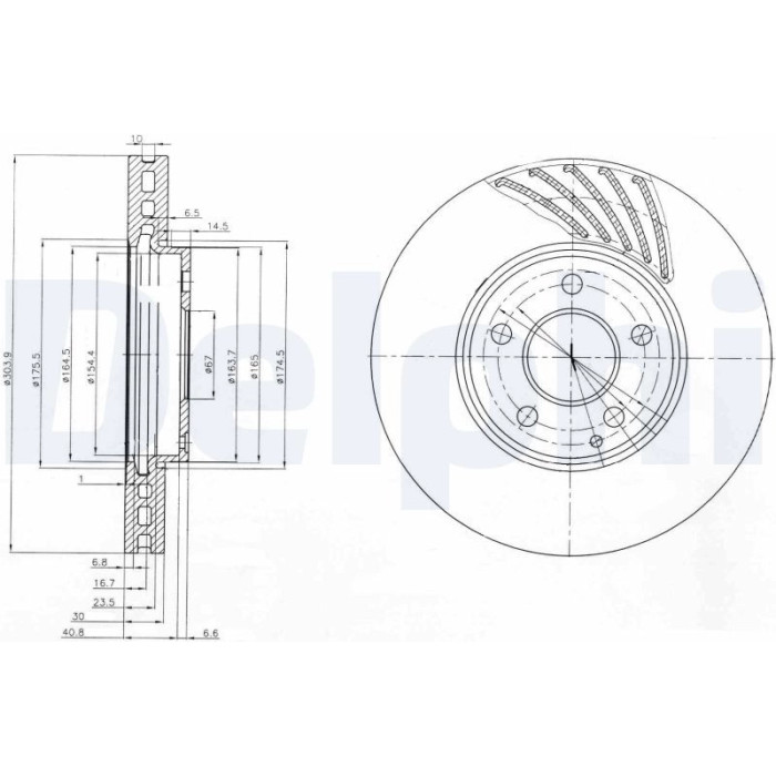 Delphi BG4029 Bremsscheibe Delphi BG4029 Bremsscheibe