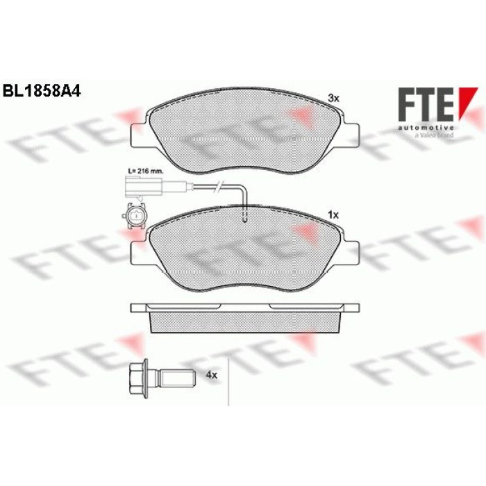 FTE 9010435 Bremsbelagsatz, Scheibenbremse FTE 9010435 Bremsbelagsatz, Scheibenbremse