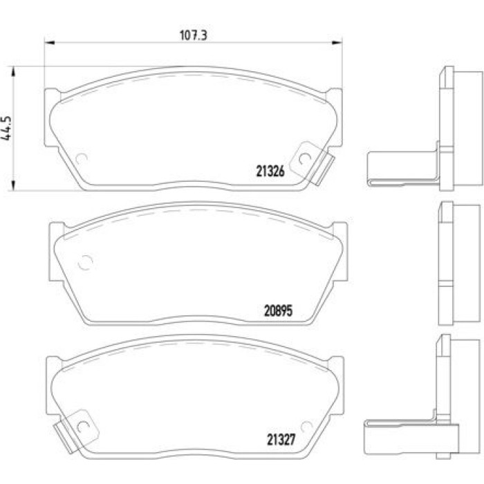 Brembo P 28 004 Bremsbelagsatz, Scheibenbremse PRIME LINE