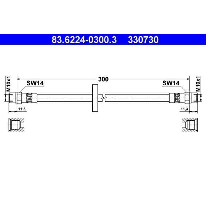 ATE 83.6224-0300.3 Bremsschlauch ATE 83.6224-0300.3 Bremsschlauch