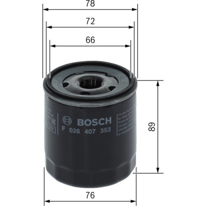 BOSCH F 026 407 353 Ölfilter