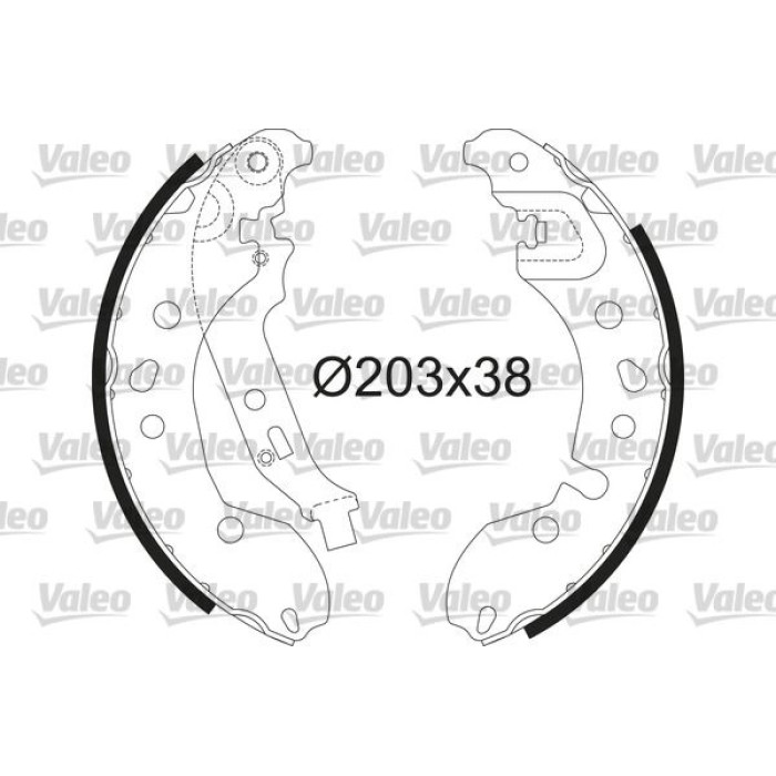 Valeo 564209 Bremsbackensatz