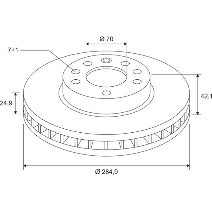 Valeo 672607 Bremsscheibe COATED