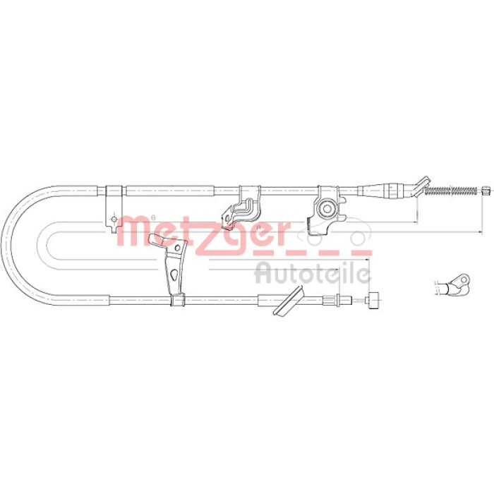 Metzger 17.5061 Seilzug, Feststellbremse Metzger 17.5061 Seilzug, Feststellbremse
