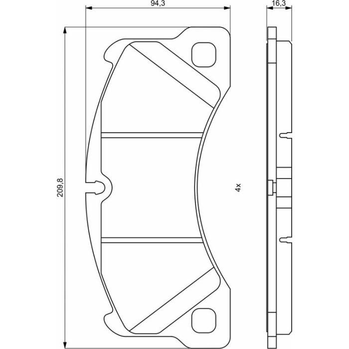 BOSCH 0 986 494 787 Bremsbelagsatz, Scheibenbremse BOSCH 0 986 494 787 Bremsbelagsatz, Scheibenbremse