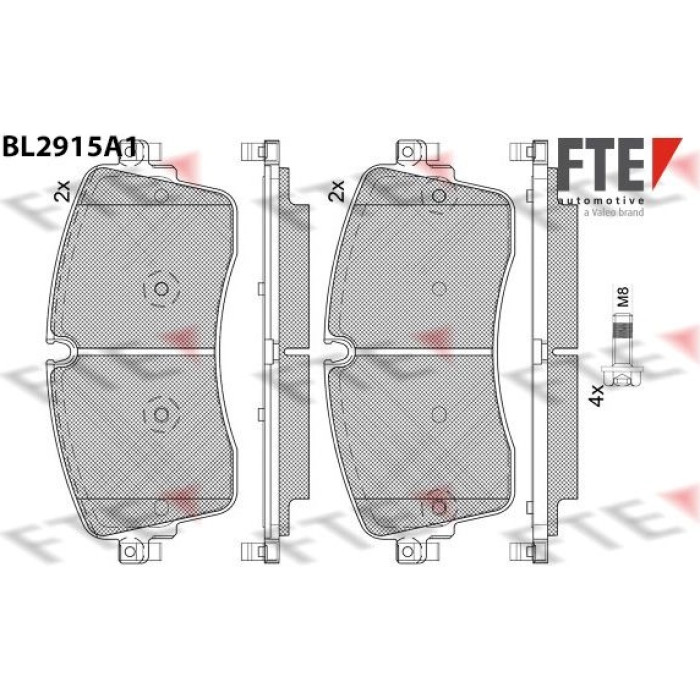 FTE 9011157 Bremsbelagsatz, Scheibenbremse