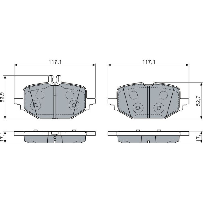 BOSCH 0 986 460 163 Bremsbelagsatz, Scheibenbremse BOSCH 0 986 460 163 Bremsbelagsatz, Scheibenbremse