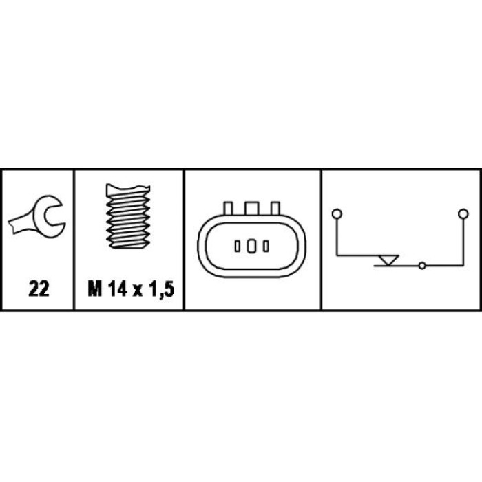 Hella 6ZF 008 621-041 Schalter, Rückfahrleuchte