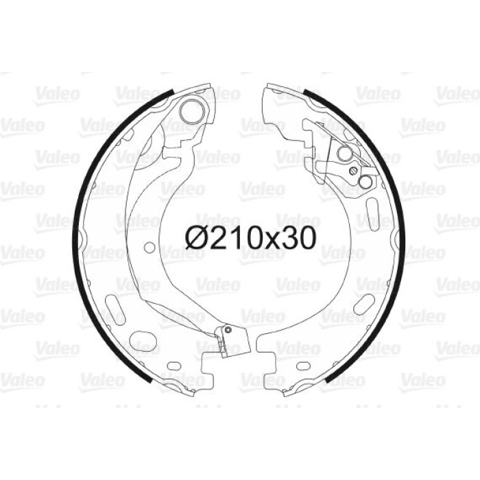 Valeo 564199 Bremsbackensatz, Feststellbremse Valeo 564199 Bremsbackensatz, Feststellbremse