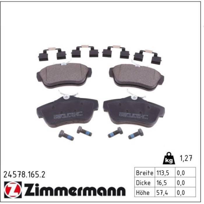 Bremsbelagsatz, Scheibenbremse 24578.165.2 Bremsbelagsatz, Scheibenbremse 24578.165.2