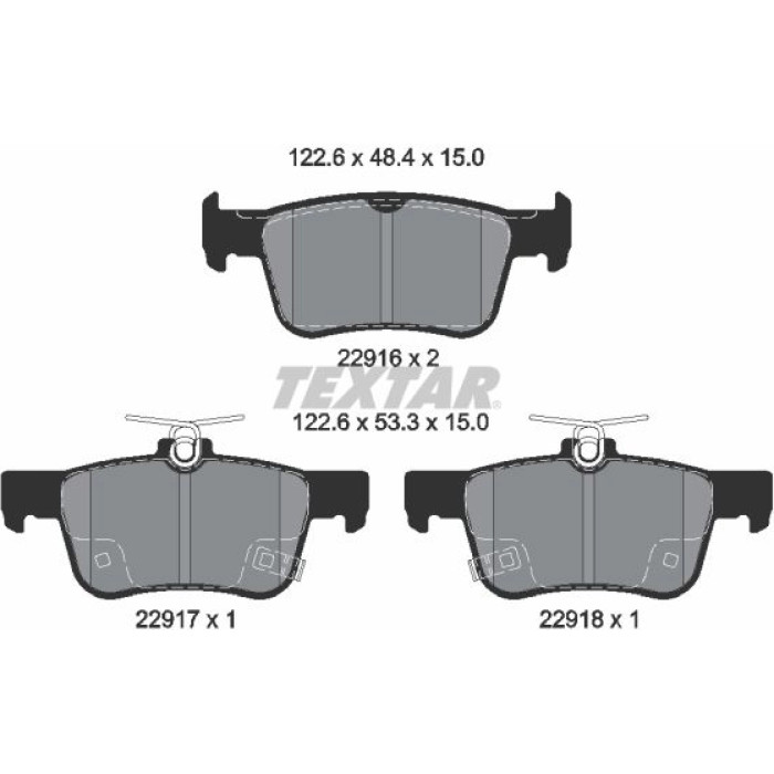 Textar 2291601 Bremsbelagsatz, Scheibenbremse Q+ Textar 2291601 Bremsbelagsatz, Scheibenbremse Q+