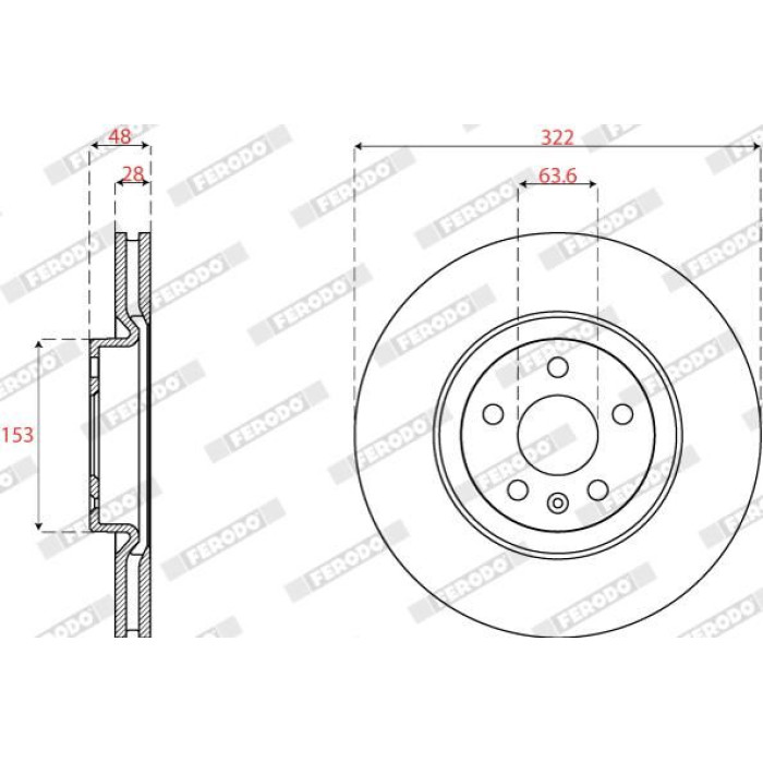 Ferodo DDF2693C Bremsscheibe PREMIER