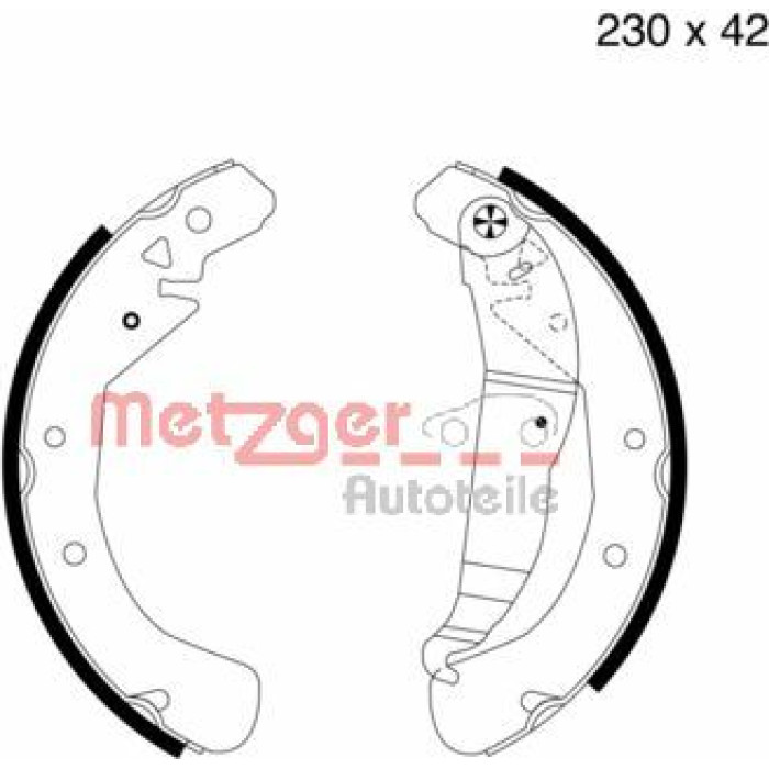 Metzger MG 672 Bremsbackensatz Metzger MG 672 Bremsbackensatz