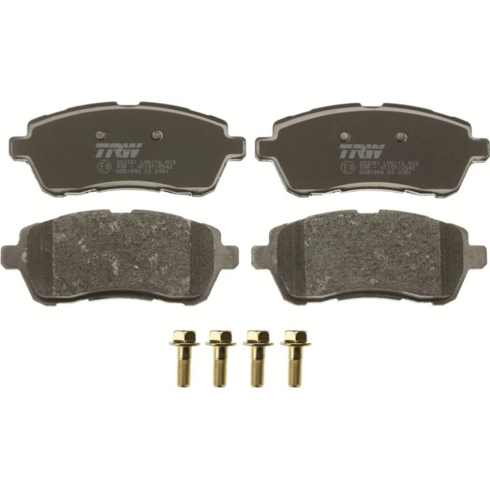 TRW GDB1893 Bremsbelagsatz, Scheibenbremse COTEC TRW GDB1893 Bremsbelagsatz, Scheibenbremse COTEC