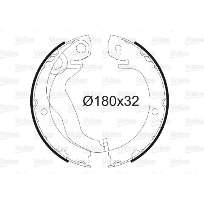 Valeo 564173 Bremsbackensatz, Feststellbremse Valeo 564173 Bremsbackensatz, Feststellbremse