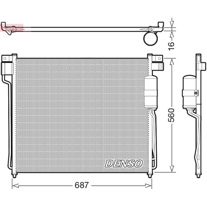 Denso DCN46037 Kondensator, Klimaanlage Denso DCN46037 Kondensator, Klimaanlage