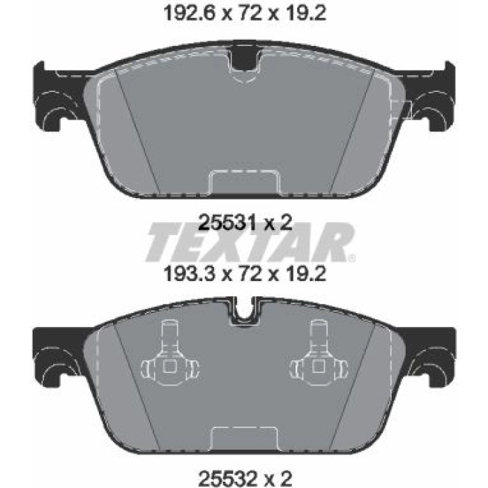 Textar 2553101 Bremsbelagsatz, Scheibenbremse Q+ Textar 2553101 Bremsbelagsatz, Scheibenbremse Q+