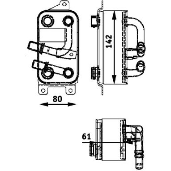 Mahle CLC 43 000P Ölkühler, Automatikgetriebe BEHR Premium Line