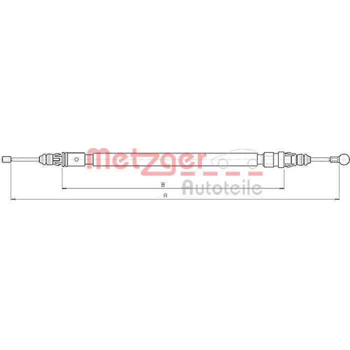 Metzger 10.6235 Seilzug, Feststellbremse