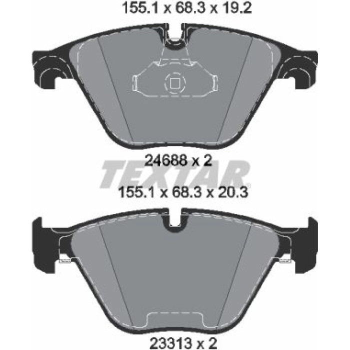 Textar 2468881 Bremsbelagsatz, Scheibenbremse epad Textar 2468881 Bremsbelagsatz, Scheibenbremse epad
