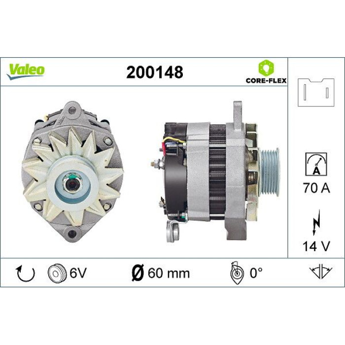 Valeo 200148 Generator CORE-FLEX Valeo 200148 Generator CORE-FLEX