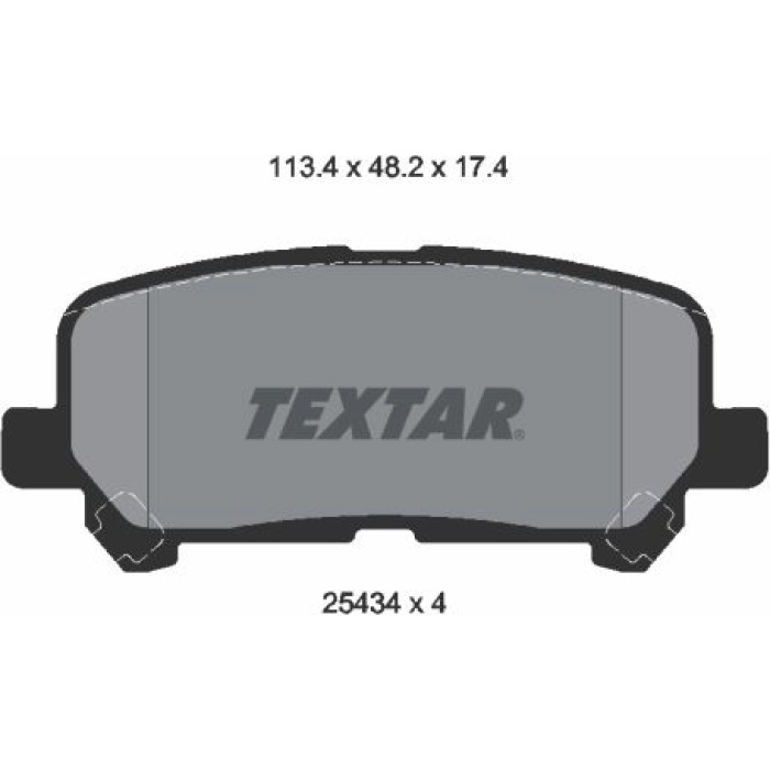Textar 2543403 Bremsbelagsatz, Scheibenbremse