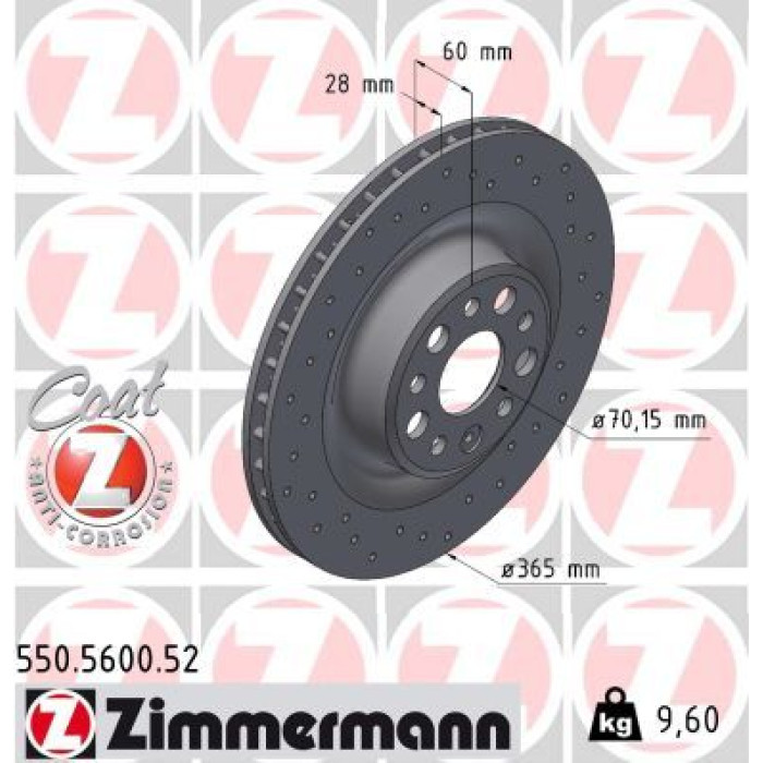 Zimmermann 550.5600.52 Bremsscheibe SPORT Z Zimmermann 550.5600.52 Bremsscheibe SPORT Z