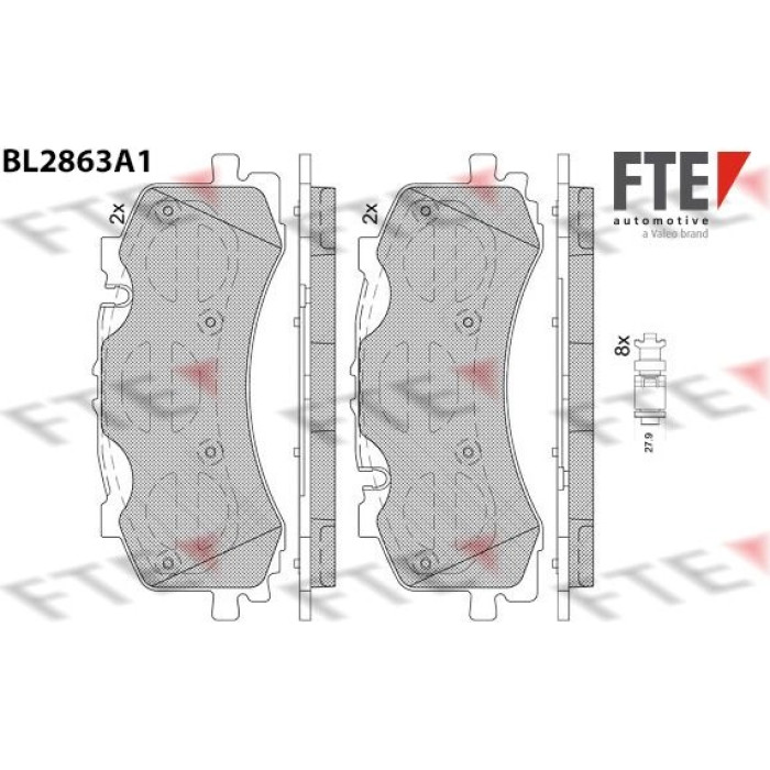 FTE 9011103 Bremsbelagsatz, Scheibenbremse FTE 9011103 Bremsbelagsatz, Scheibenbremse