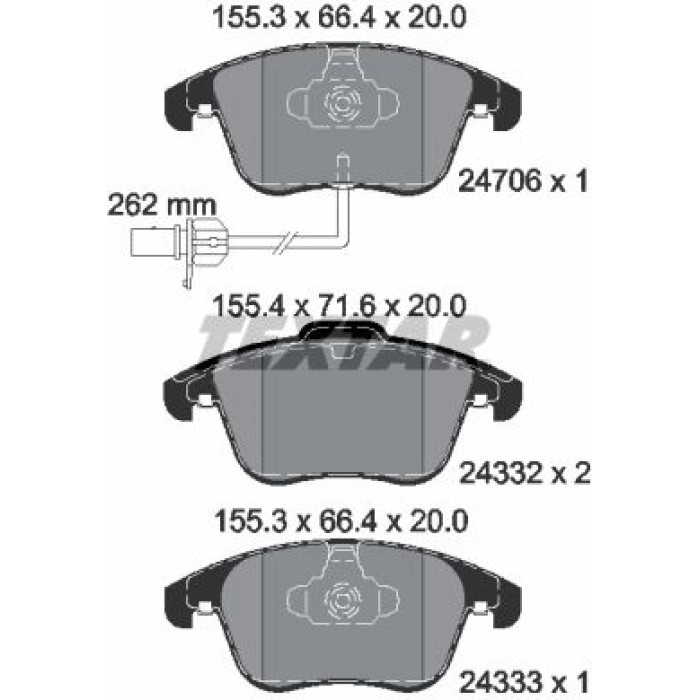 Textar 2470601 Bremsbelagsatz, Scheibenbremse Q+ Textar 2470601 Bremsbelagsatz, Scheibenbremse Q+